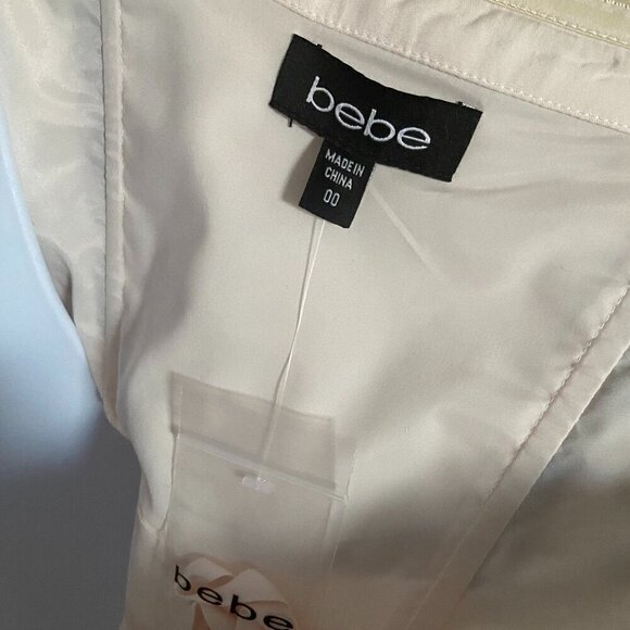 BEBE New Egret Strapless Wide Leg Jump Suit Size 00 - Picture 5 of 8